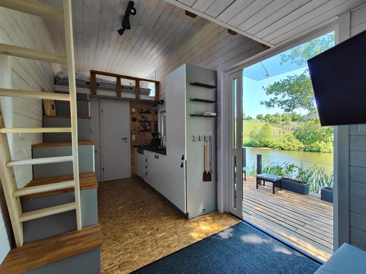 Tinyhousebeidresden 1 - Direkt Am Naturteich - Naehe Saechsische Schweiz, Dresden Großharthau Buitenkant foto